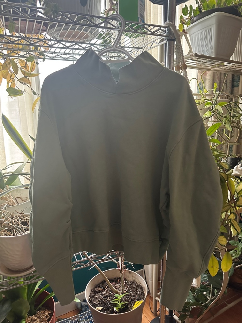 Citizens Of Humanity Olive Mock Neck Cropped Sweater
